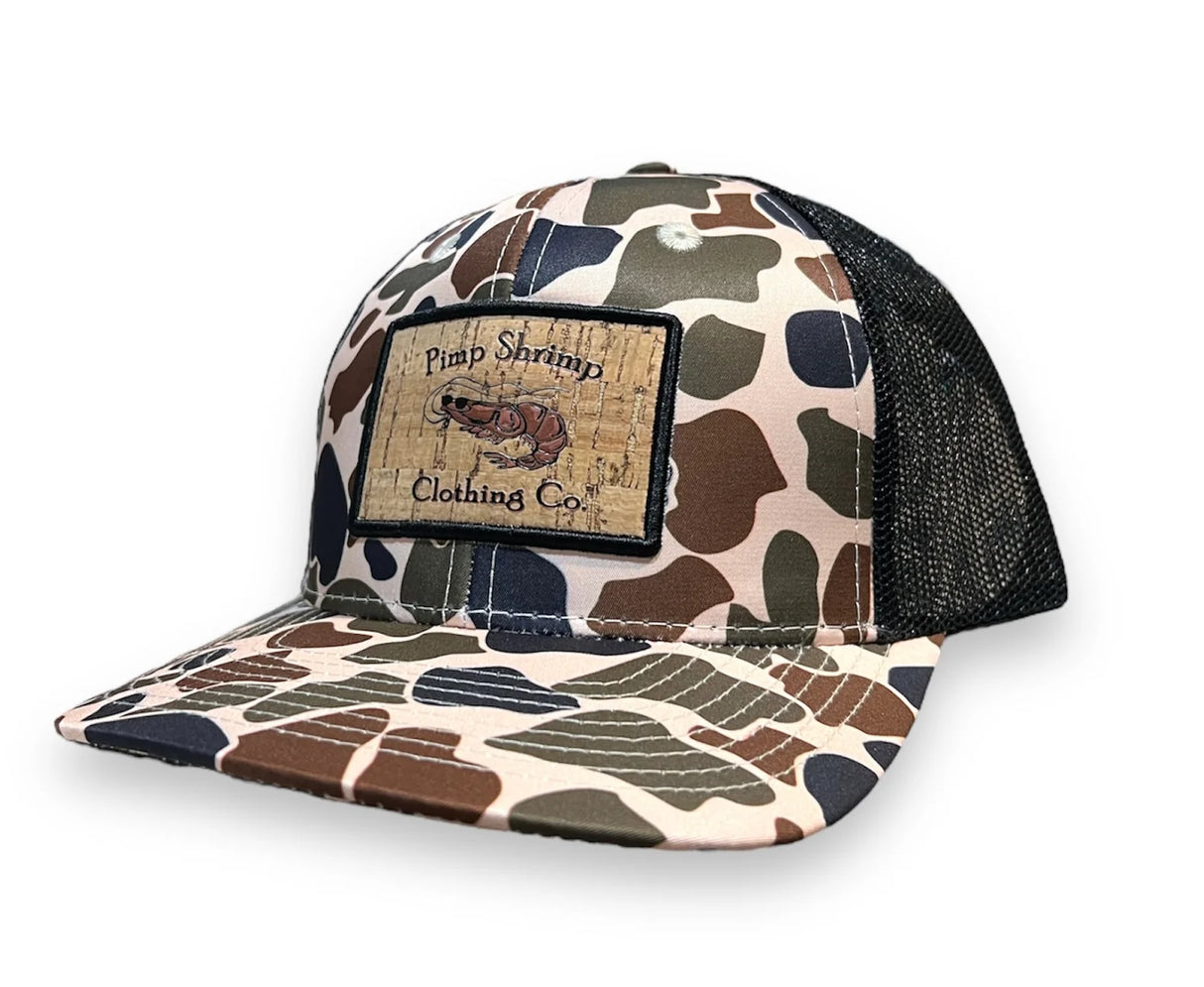 Pimp Shrimp Clothing Old School Camo Hat