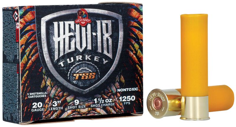 HEVI-18 - 20 Gauge, 9 Shot, 3 Inch, 1 1/2 oz, 1250 fps