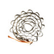 spiral object with an orange string on a white background