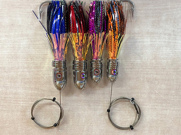 Blue Water Candy Hoo-Knocker 24oz. Jet/Rattle Head Wahoo Lure Rigged