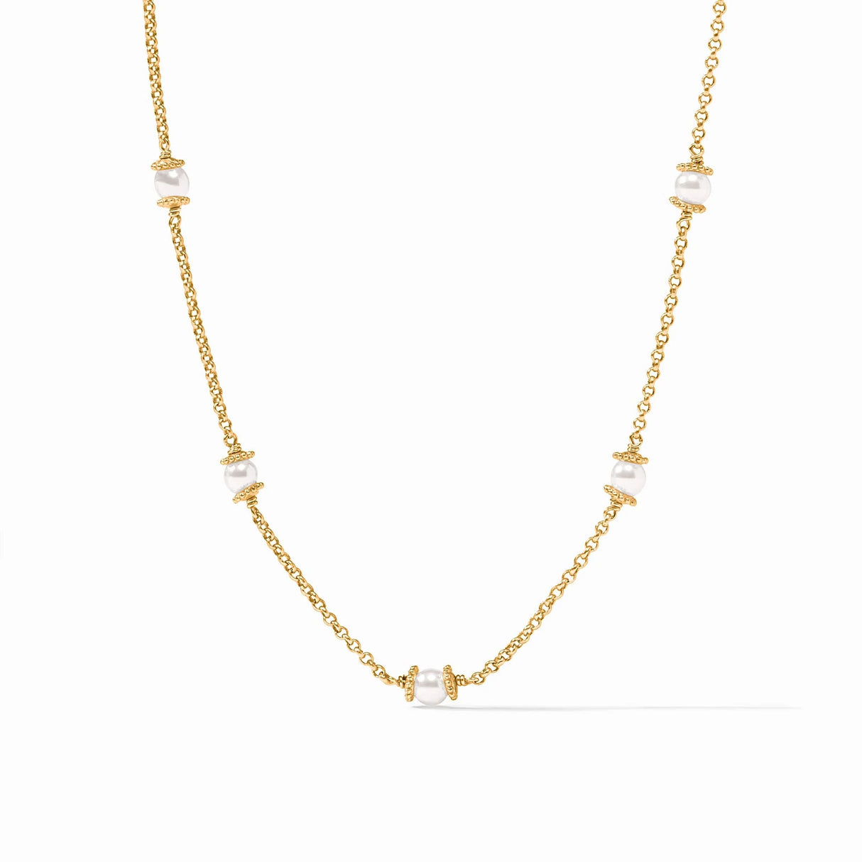 Julie Vos Hydra Pearl Delicate Station Necklace
