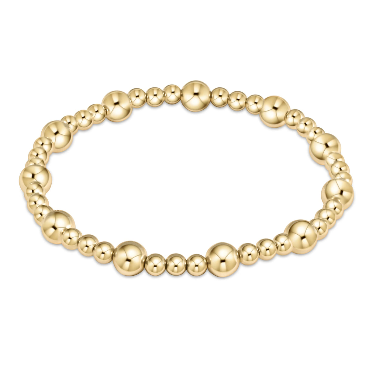 Enewton Classic Sincerity Pattern 4mm Bead Bracelet-Gold