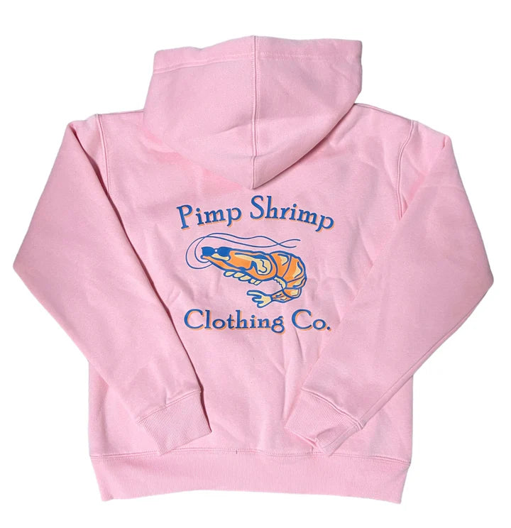 Pimp Shrimp Youth Light Pink Hoodie