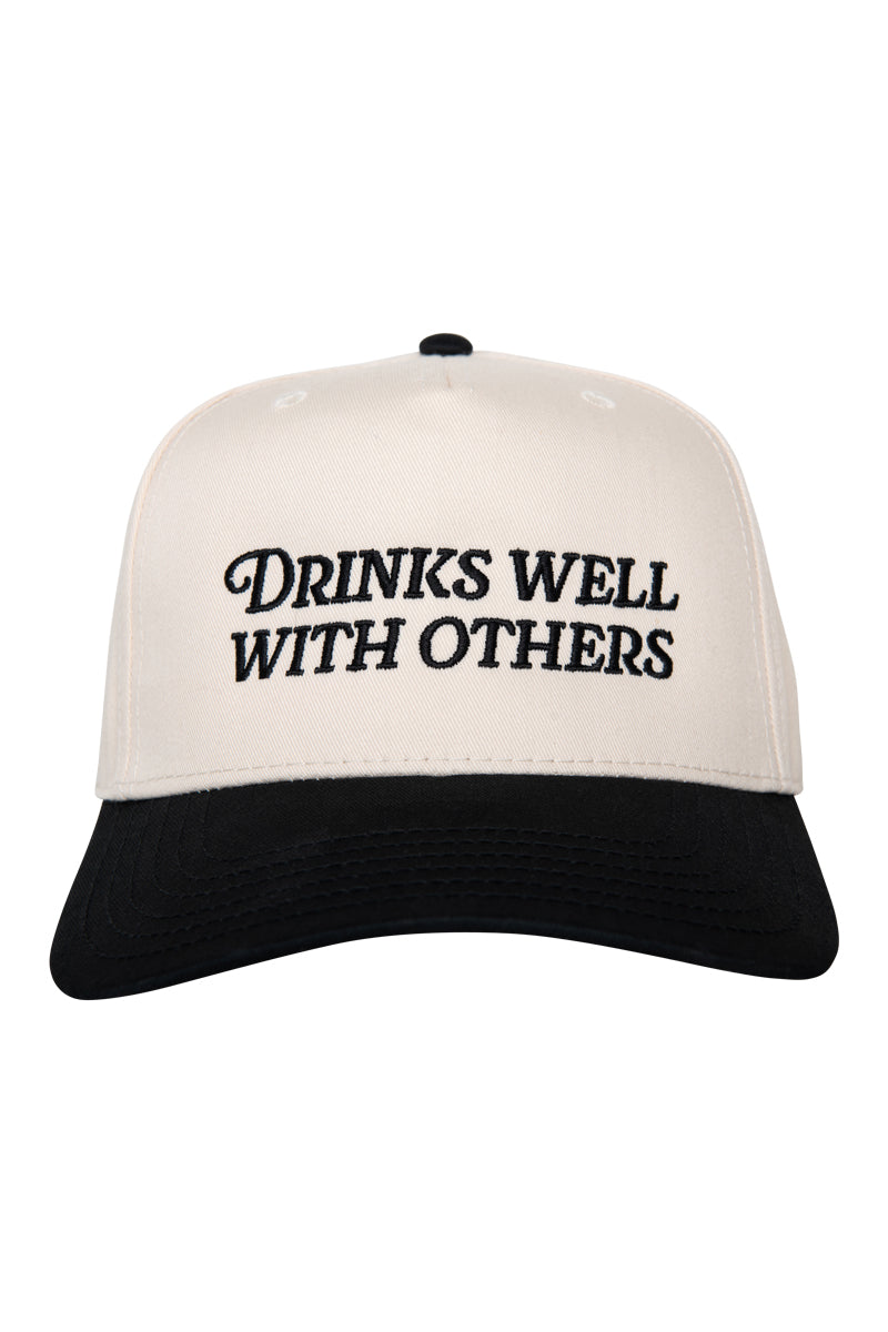 Drinks Well WIth Others Two-Toned Vintage Hat