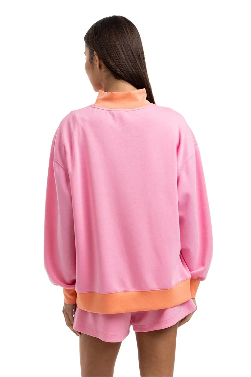 Katydid Pink & Orange Duo Mockneck Shorts