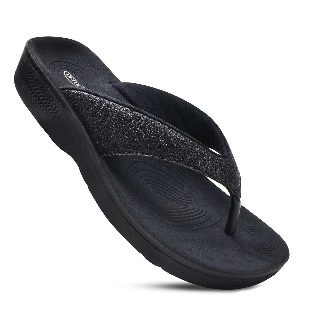 Aerothotic Crystal Mist Women's Flip-Flops Sandal - Black