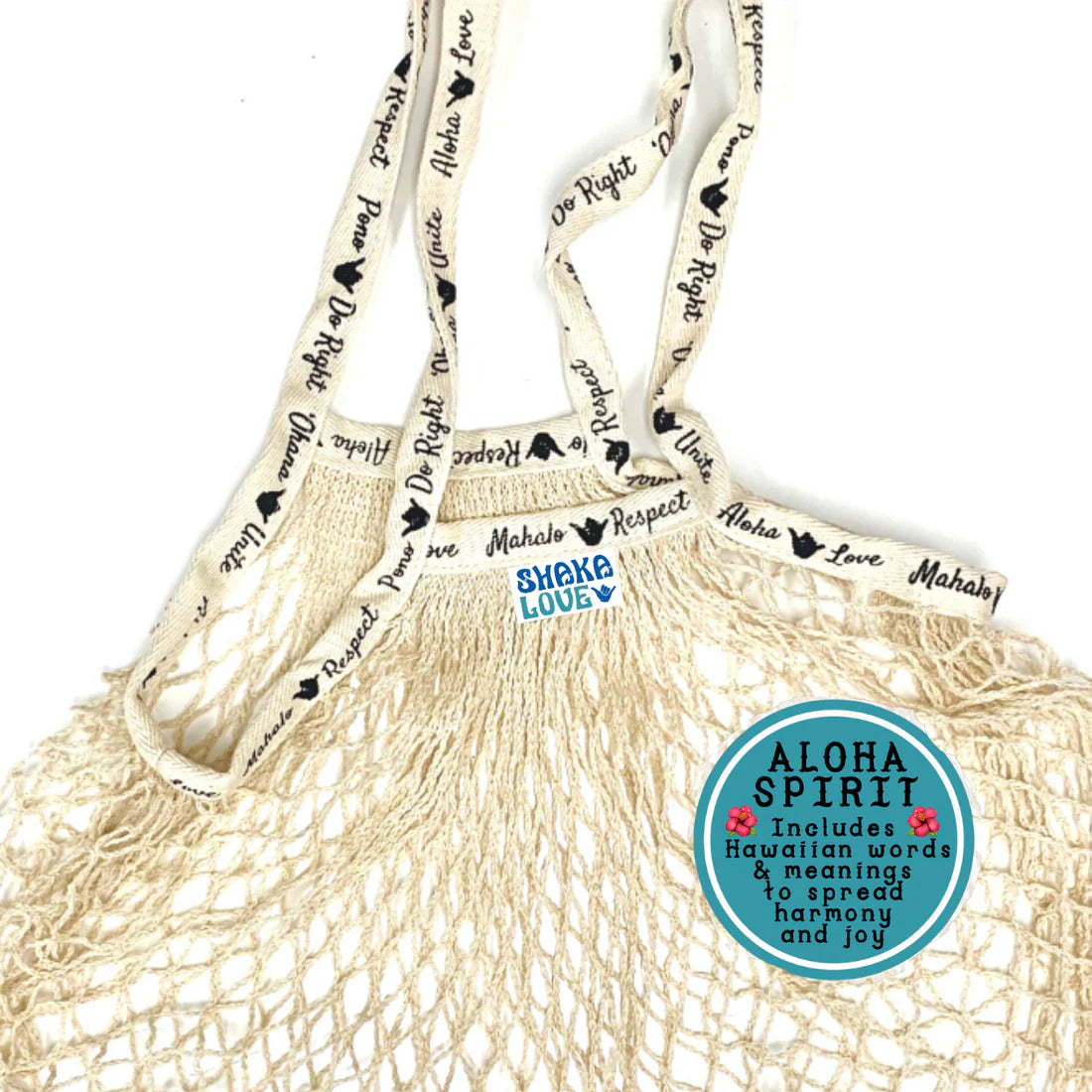 Shaka Love Organic Mesh Tote & Beach Bag