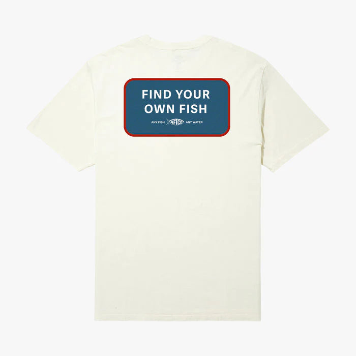 Aftco Find Your Own Fish SS T-Shirt - Cream