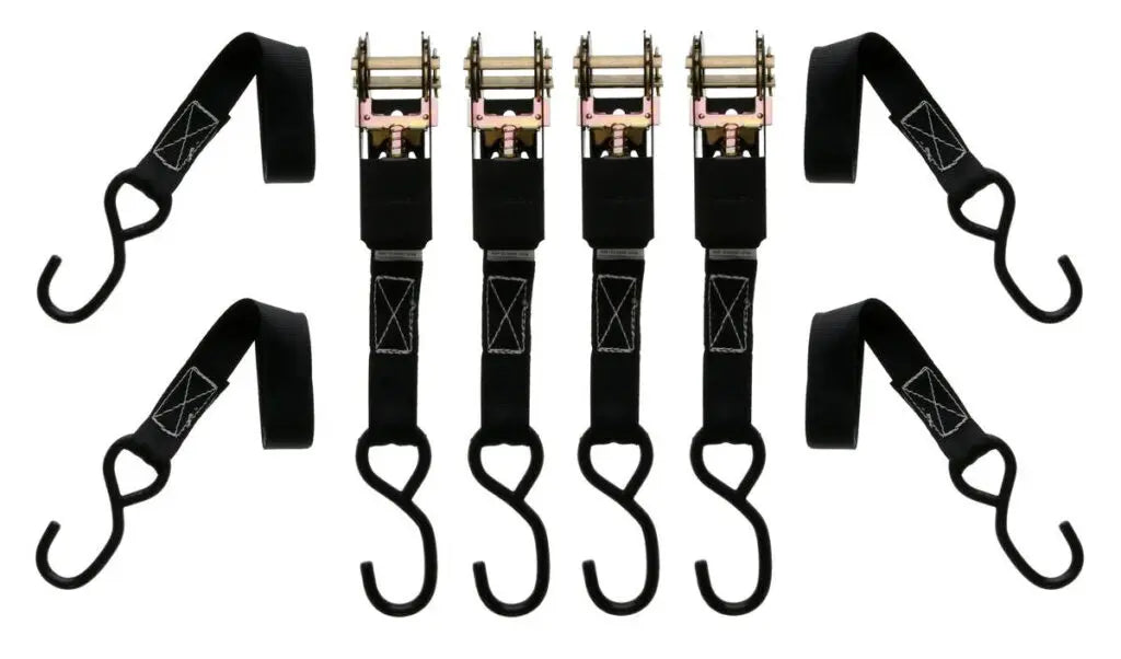 1″ X 10′ Standard Duty Ratchet Straps / 4 PACK