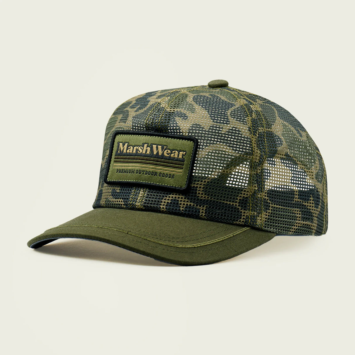 Marsh Wear Feed & Seed Trucker Hat - Dark Green Mallard Camo