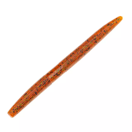 Gary Yamamoto Senko Worm  5"  10 Pack  Pumpkin (Orange) with Large Black & Small Green