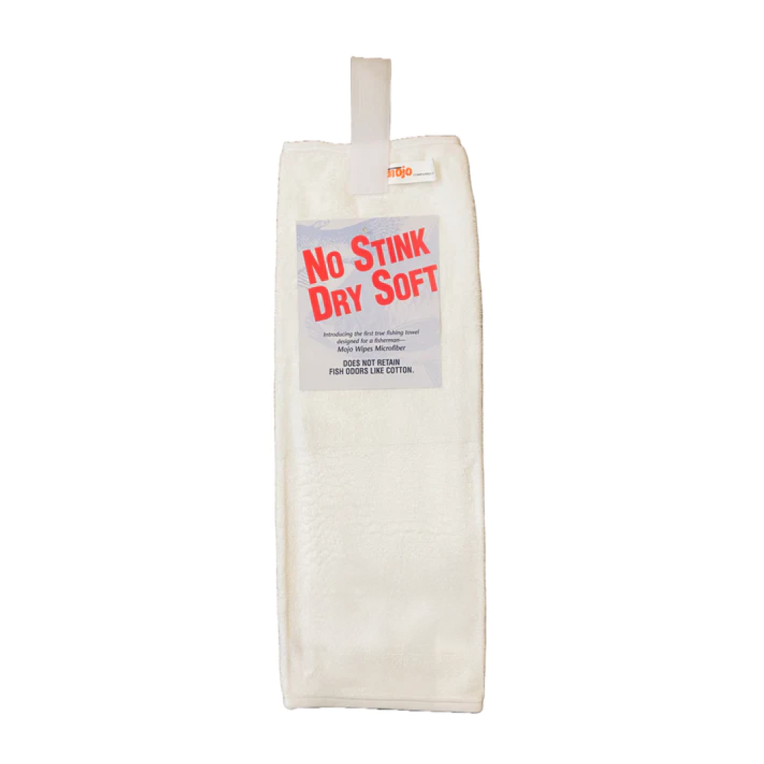 Mojo 0024 Fishing Towel 1pc White W/velcro Loop