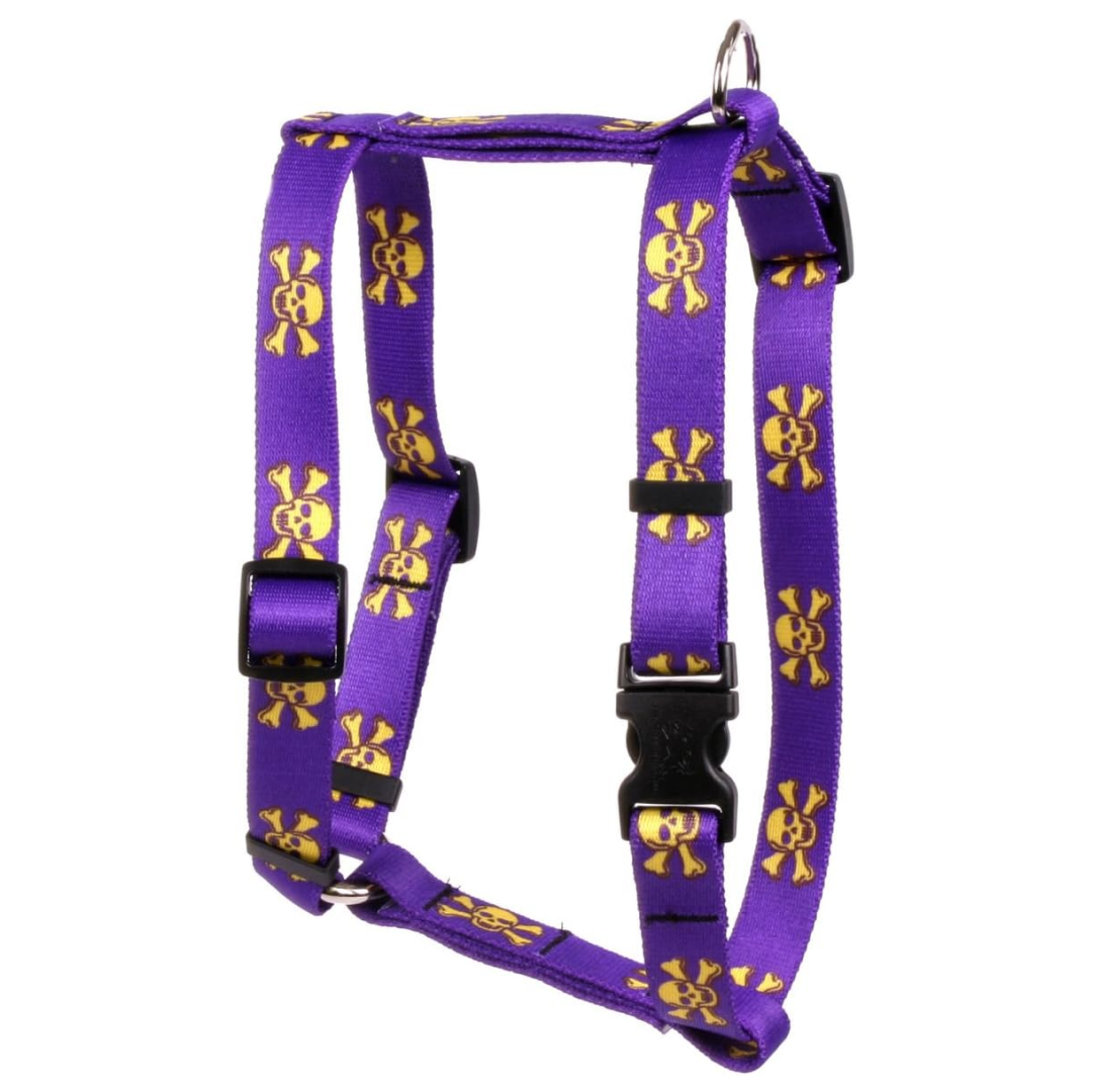 Purple & Gold Skulls   Medium  14" - 20"