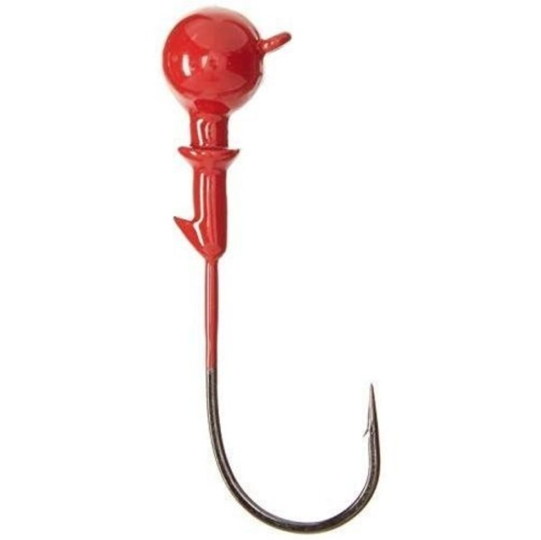 3/8oz. Cabezal de plantilla de bola con ojos en X, paquete de 4 Rojo