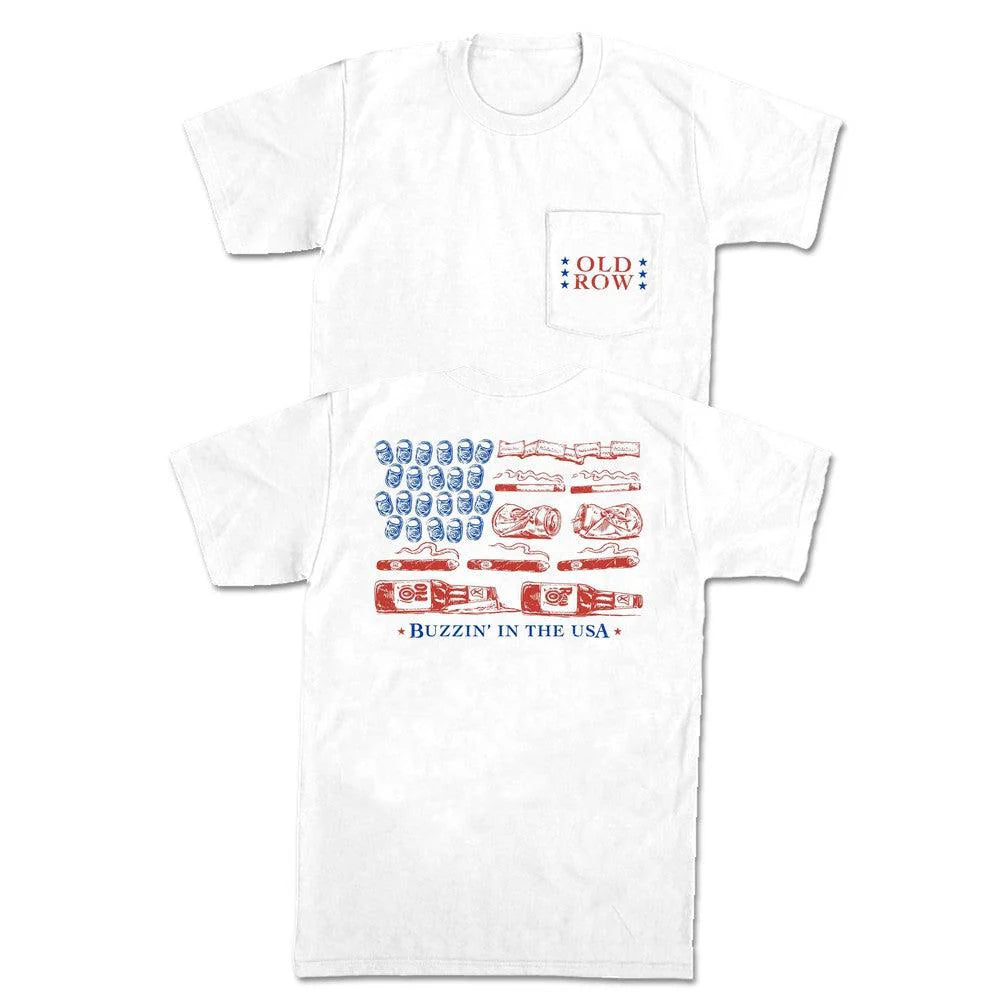 Old Row Buzzin' In The USA Pocket Tee
