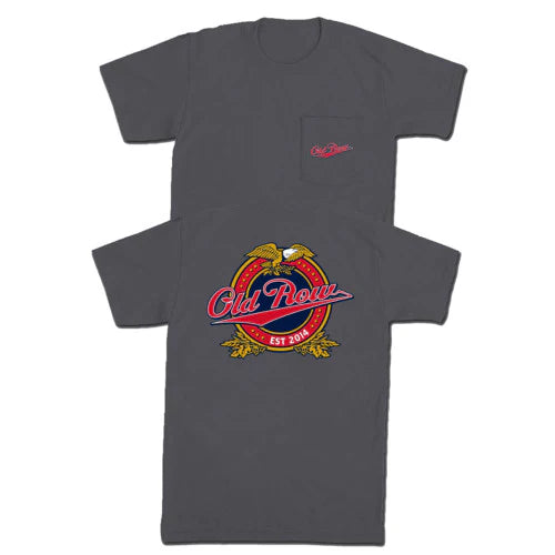 Old Row the eagle crest pocket tee - Granite