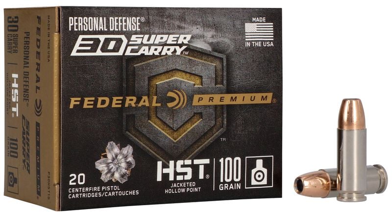 Personal Defense - 30 Super Carry 100 Grain HST Jacketed Hollow Point 1250 Ammo