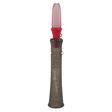 Dog call with red top on a white background