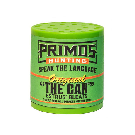 Green hunting call with 'Primos Hunting' branding on a white background