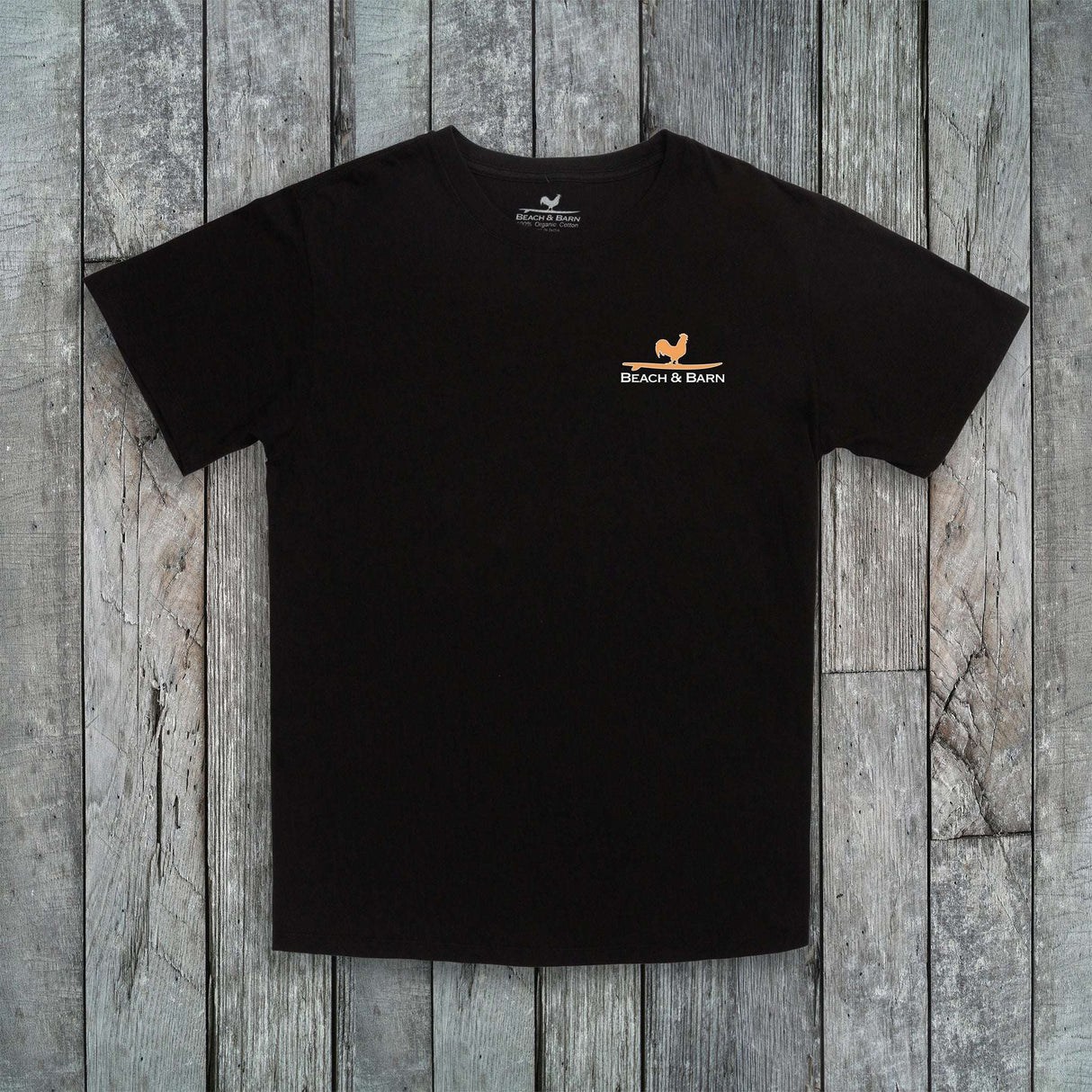 Beach & Barn Outfitters Rooster Fin Tee Shirt - Black