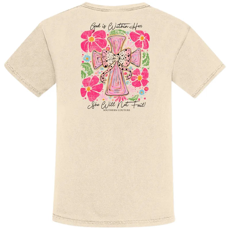 Southern Couture Comfort God Is Within Her Tee - Ivory