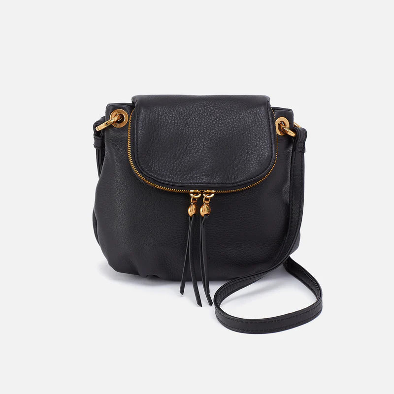 Hobo Fern Zip-Flap Crossbody - Black