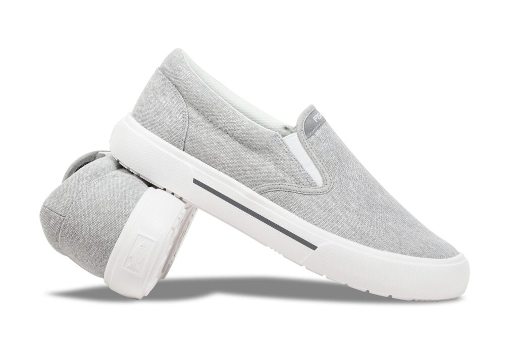 Fishooz Sunwashed Men's Slip-On Fishing Shoes - Grey/White