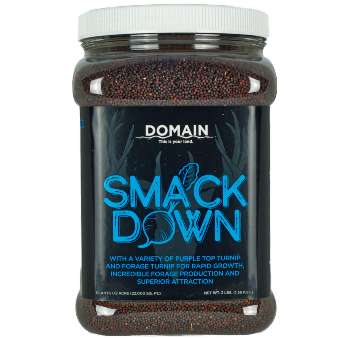 Jar of Domain Smack Down product on a white background