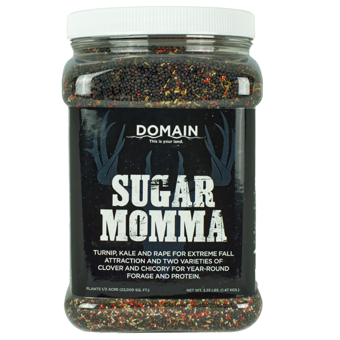 Jar of Domain Sugar Momma product on a white background