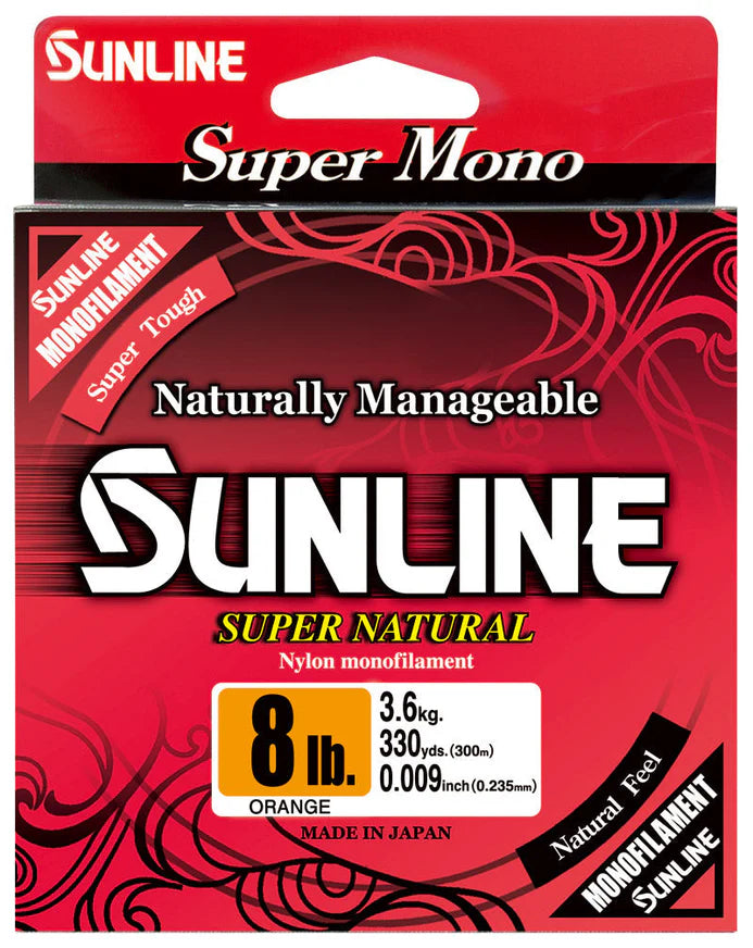 Sunline Super Natural Monofilament 330yd - Orange