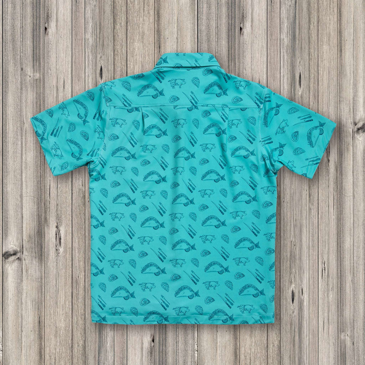 Beach & Barn Outfitters Surf 'N Turf Sportshirt - Aquamarine