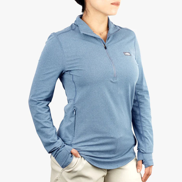 Aftco Womens Mojeaux Quarter Zip Performance Shirt