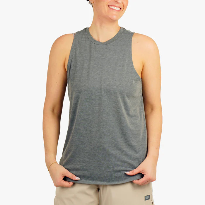 Aftco Women's Ocean Bound Performance Tank - Charcoal Heather