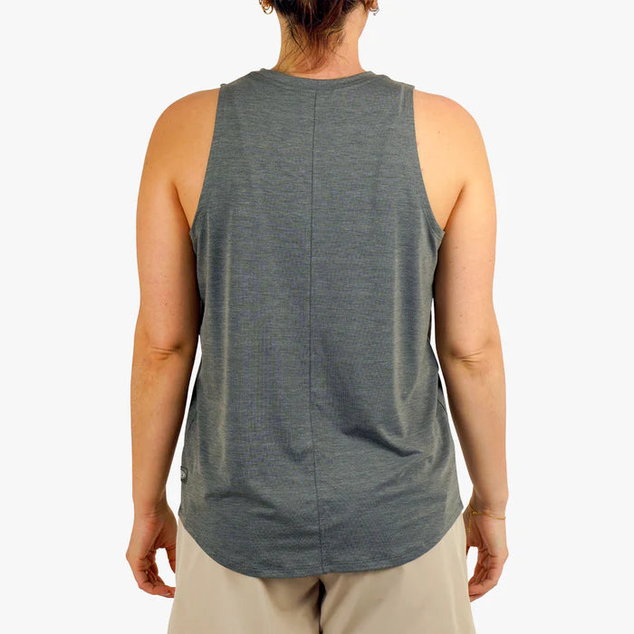 Aftco Women's Ocean Bound Performance Tank - Charcoal Heather