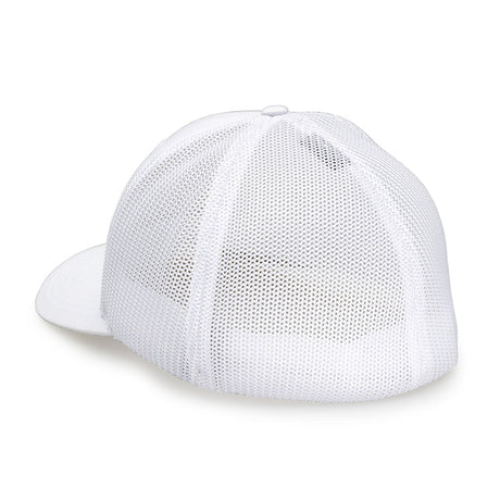 White mesh cap on a white background