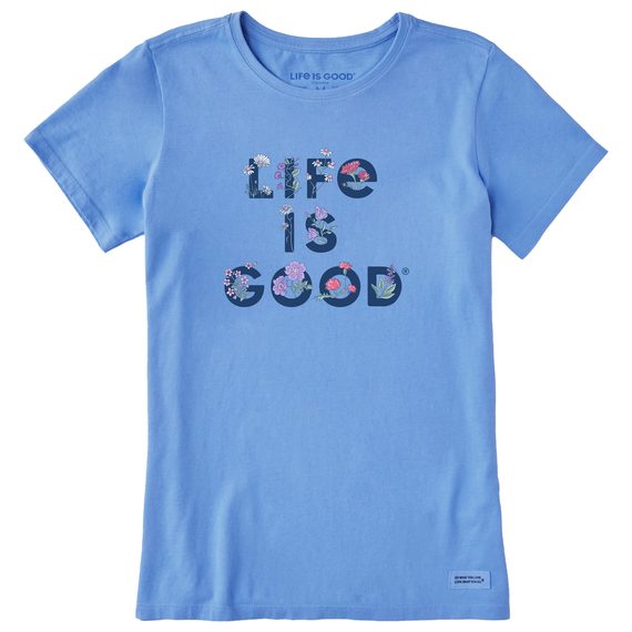 Life Is Good Women's LIG Stack Flowers Crusher-LITE Tee