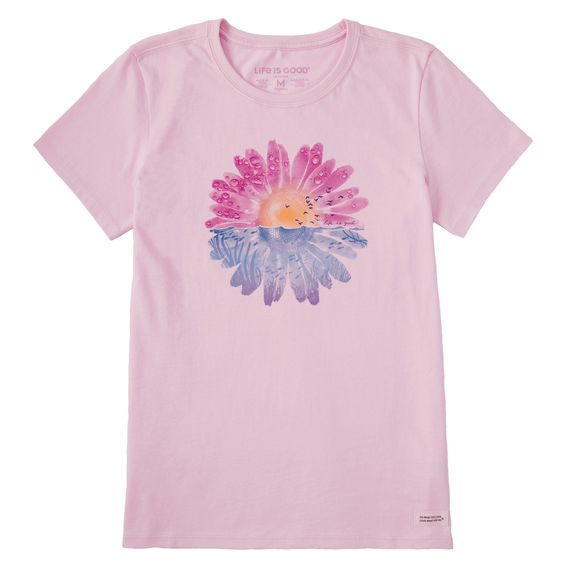 Life Is Good Women's Under Watercolor Daisy Short Sleeve Tee