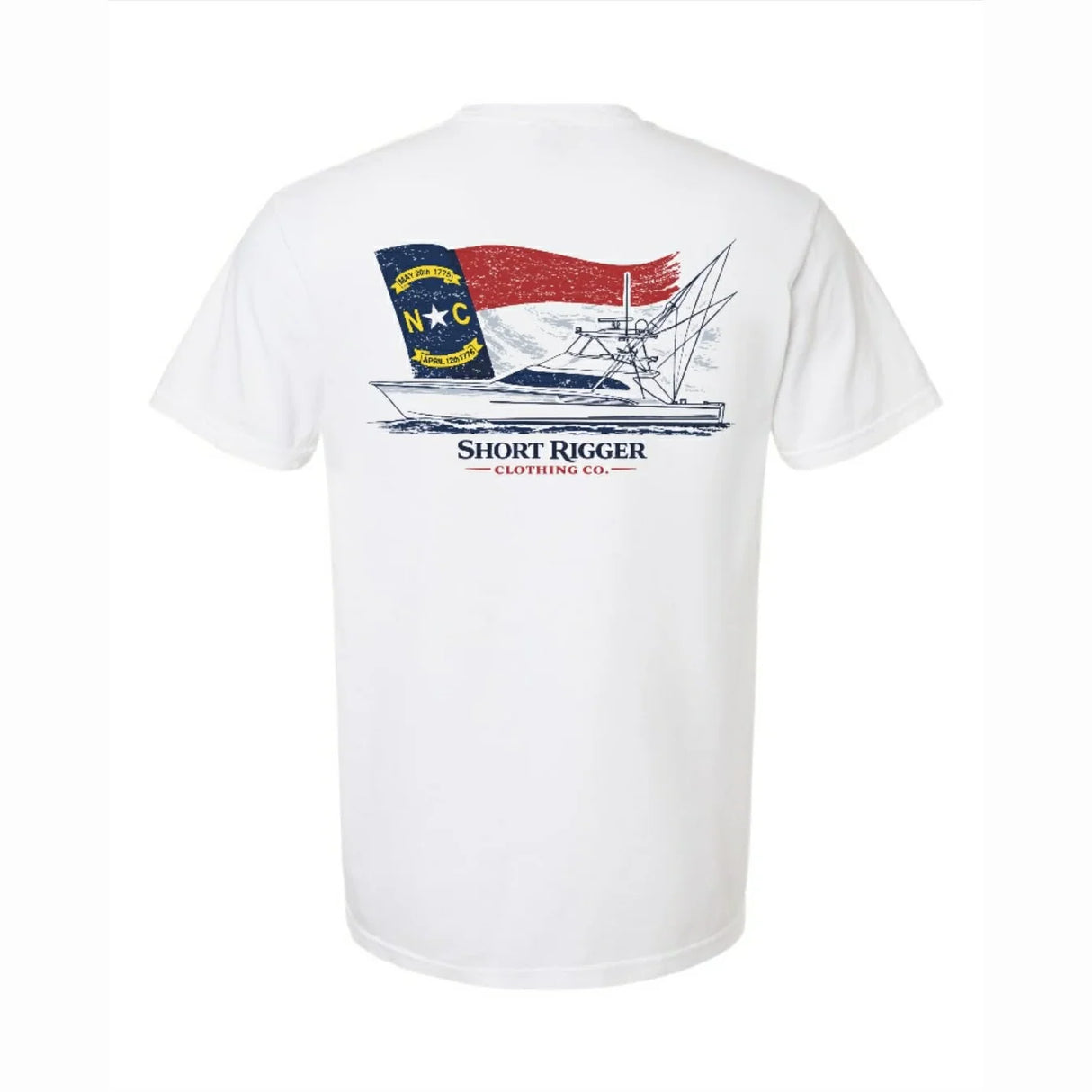 Short Rigger Sporty NC Flag Tee - White