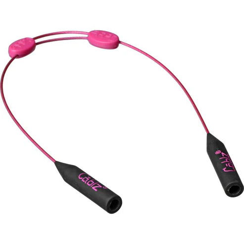 Pink and black on a white background