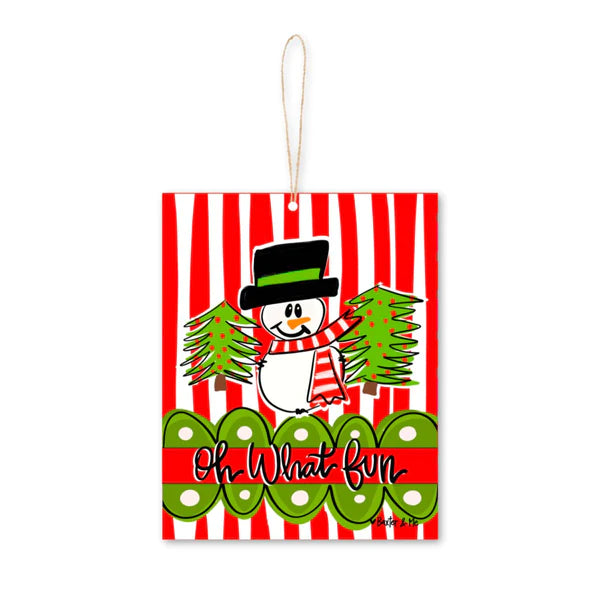 Baxter And Me Oh What Fun Snowman Ornament