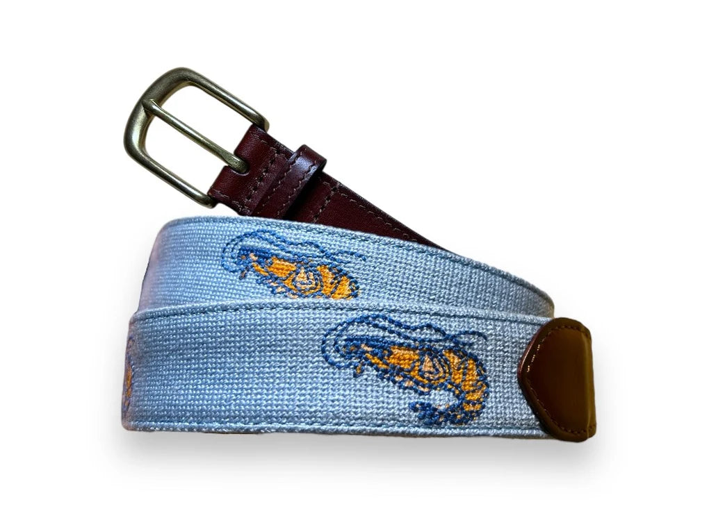 Pimp Shrimp Clothing Company Needlepoint Belt