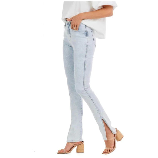 Mud Pie Blue Yorker Side-Slit Jeans