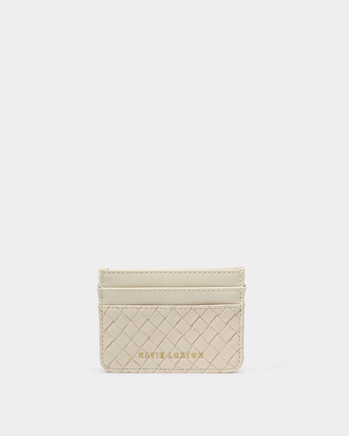 Katie Loxton Nova Woven Texture Cardholder Purse - Off White