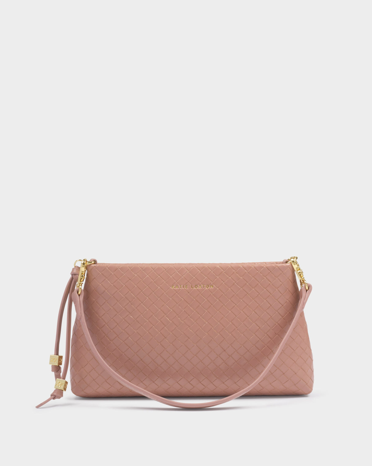 Katie Loxton Nova Small Shoulder Bag - Pink Clay Woven