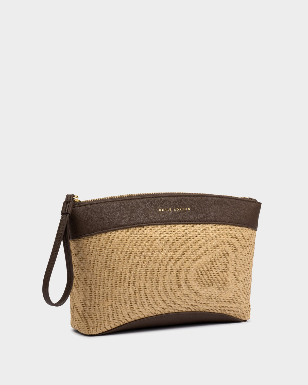 Katie Loxton Wristlet Clutch - Natural/Bitter Chocolate