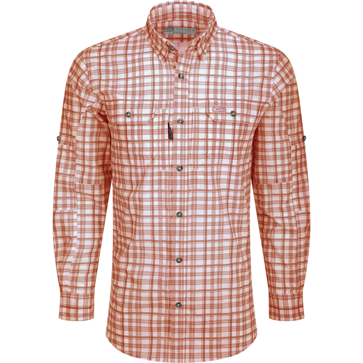 Red and white checkered shirt on a white background
