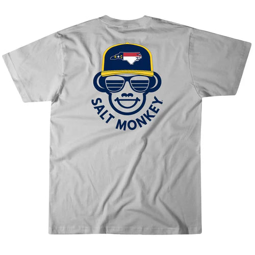 Salt Monkey NC State Trucker Tee - Storm Grey