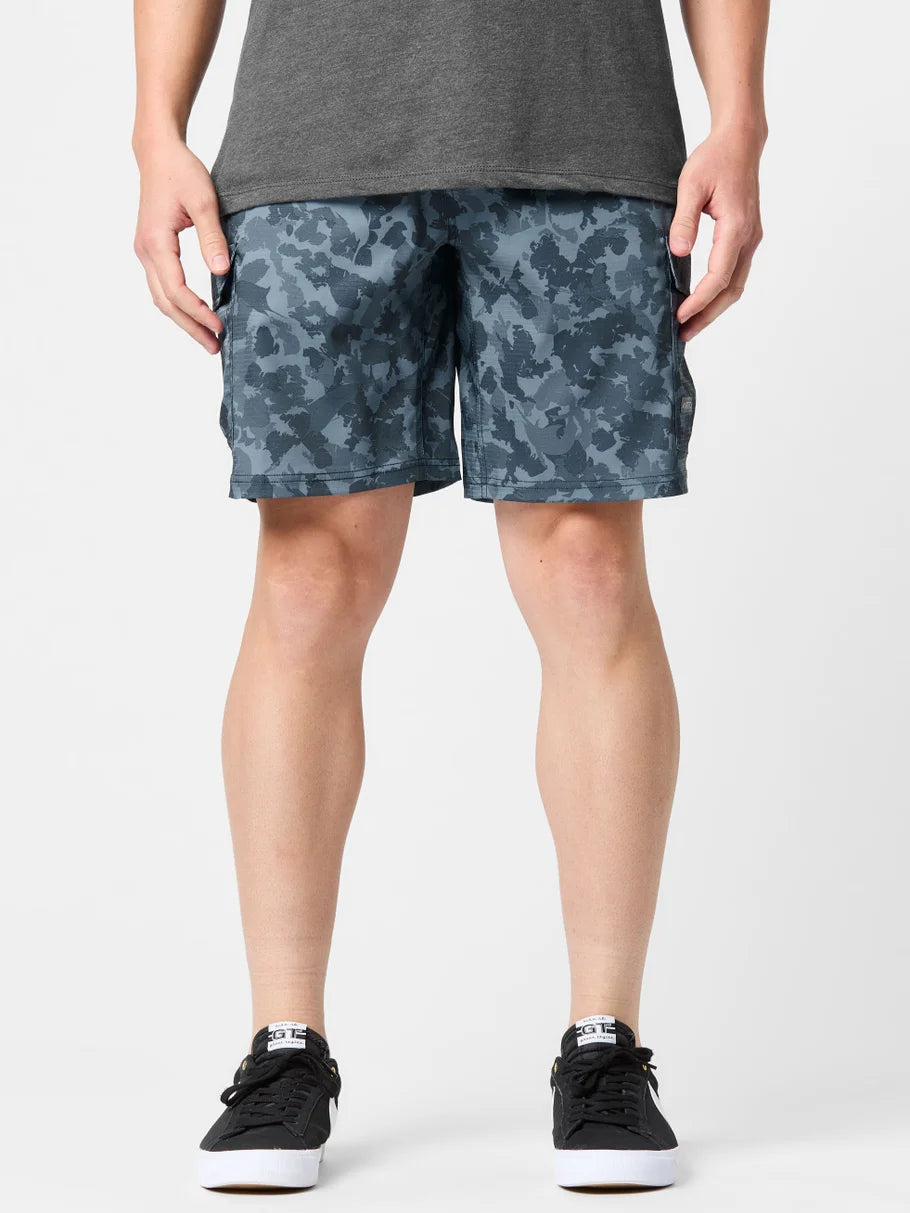 Aftco Deckhand Camo Shorts - Navy Grander Camo - 40