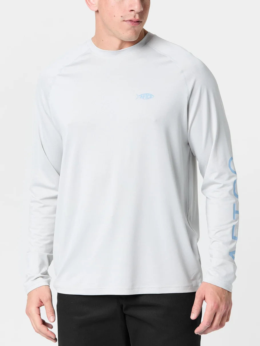 Aftco Samurai Long Sleeve Oyster Gray Heather