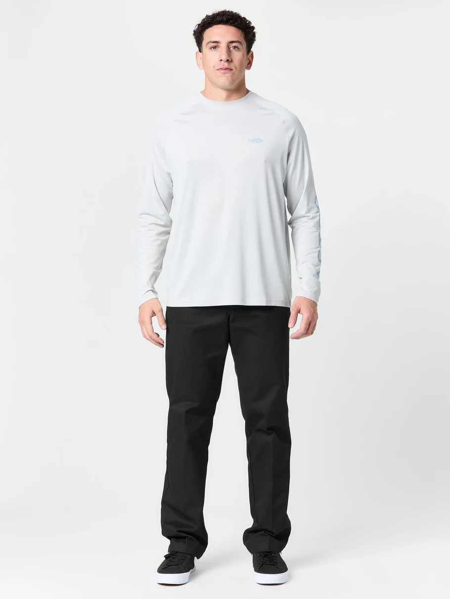 Aftco Samurai Long Sleeve Oyster Gray Heather